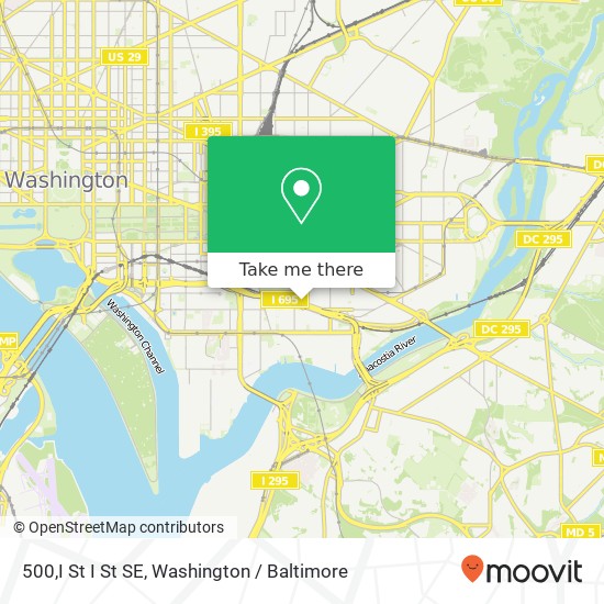 Mapa de 500,I St I St SE, Washington, DC 20003