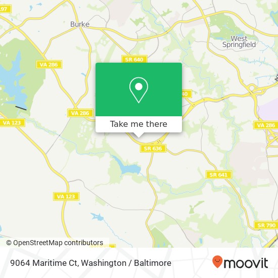 Mapa de 9064 Maritime Ct, Springfield, VA 22153