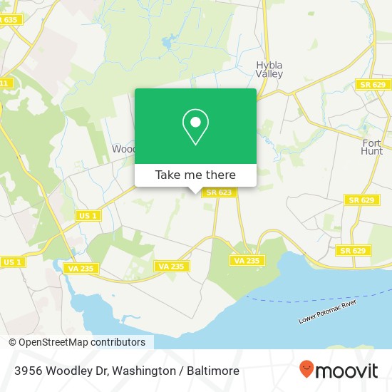 Mapa de 3956 Woodley Dr, Alexandria, VA 22309