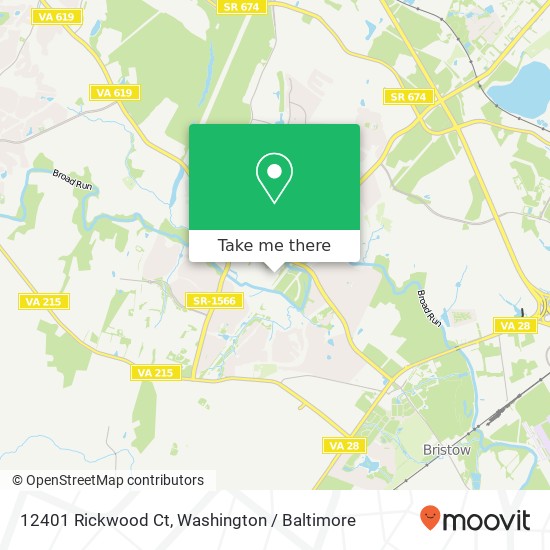 12401 Rickwood Ct, Bristow, VA 20136 map