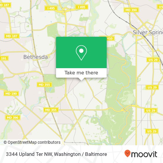 Mapa de 3344 Upland Ter NW, Washington, DC 20015