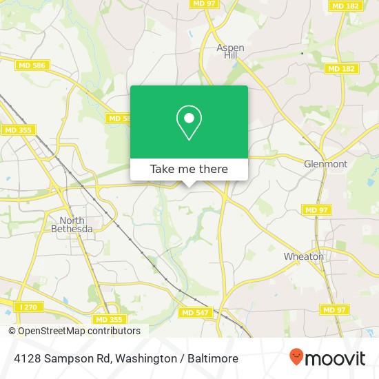 Mapa de 4128 Sampson Rd, Silver Spring, MD 20906