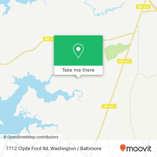 Mapa de 7712 Clyde Ford Rd, Westover, MD 21871