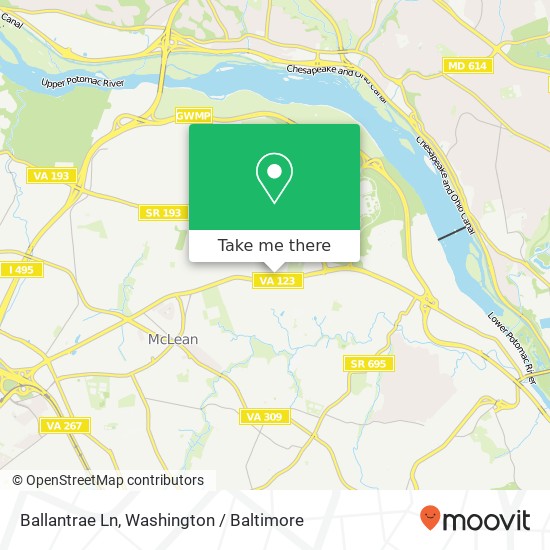 Mapa de Ballantrae Ln, McLean, VA 22101