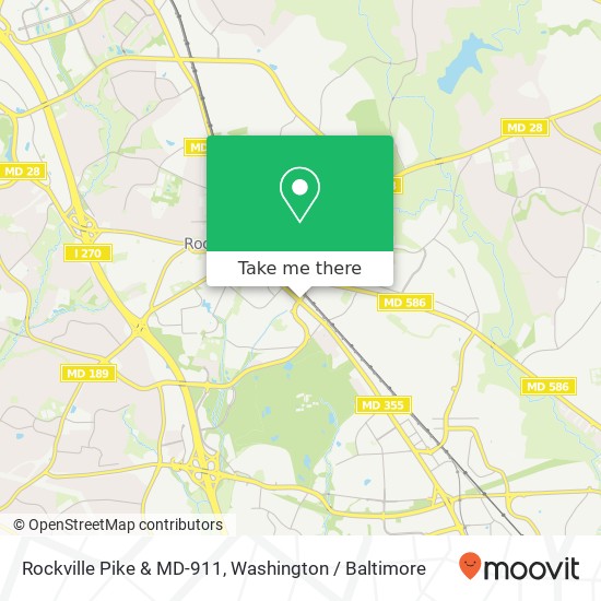 Mapa de Rockville Pike & MD-911, Rockville, MD 20852