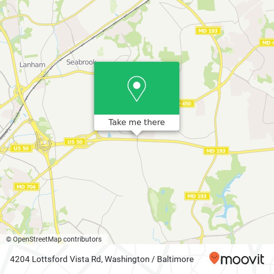 Mapa de 4204 Lottsford Vista Rd, Bowie, MD 20720