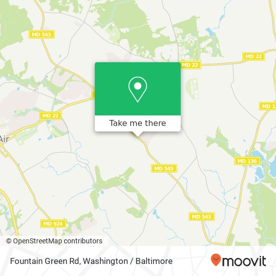 Mapa de Fountain Green Rd, Bel Air, MD 21015