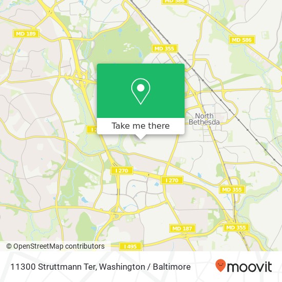 Mapa de 11300 Struttmann Ter, Rockville, MD 20852