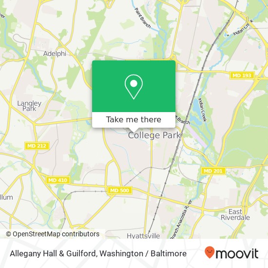 Allegany Hall & Guilford, College Park, MD 20740 map