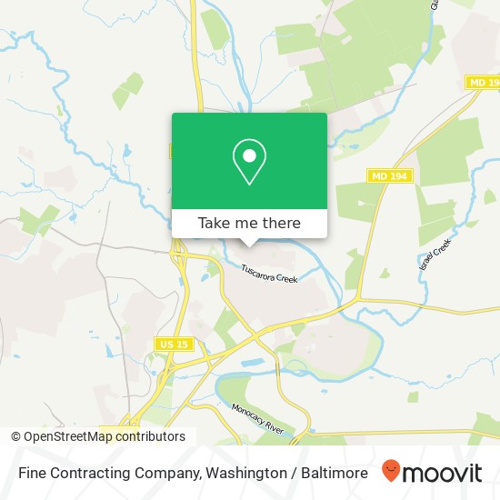 Fine Contracting Company map