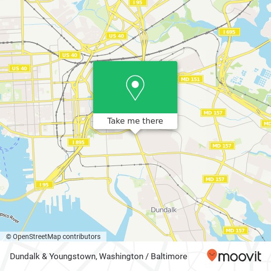 Mapa de Dundalk & Youngstown, Dundalk, MD 21222