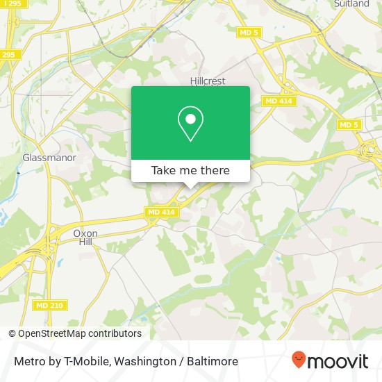 Mapa de Metro by T-Mobile, 5486 Saint Barnabas Rd