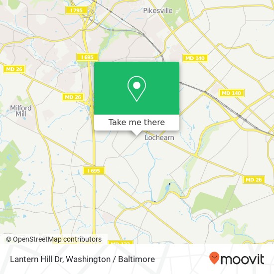 Mapa de Lantern Hill Dr, Gwynn Oak, MD 21207