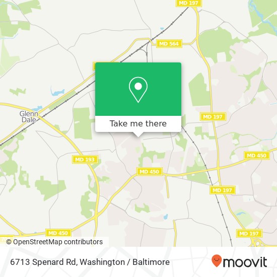 Mapa de 6713 Spenard Rd, Bowie, MD 20720