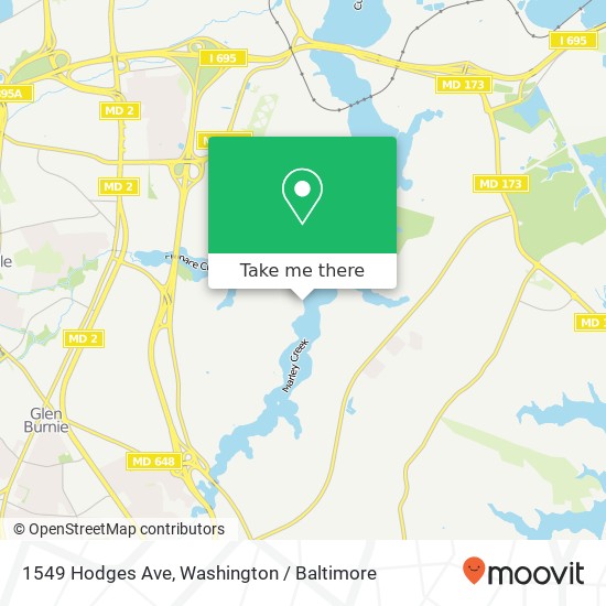 Mapa de 1549 Hodges Ave, Glen Burnie, MD 21060