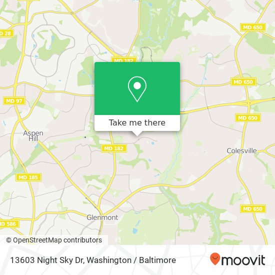 13603 Night Sky Dr, Silver Spring, MD 20906 map