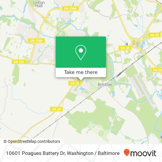 10601 Poagues Battery Dr, Bristow, VA 20136 map