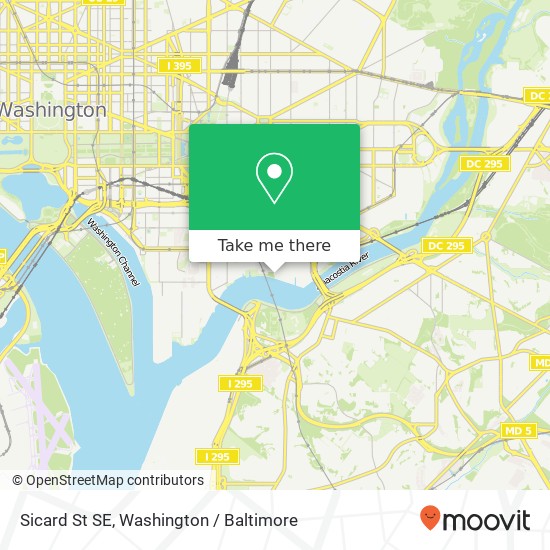 Mapa de Sicard St SE, Washington Navy Yard, DC 20374