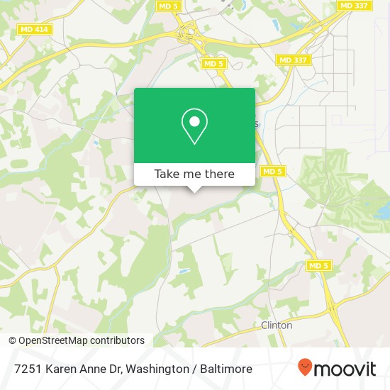 Mapa de 7251 Karen Anne Dr, Temple Hills, MD 20748