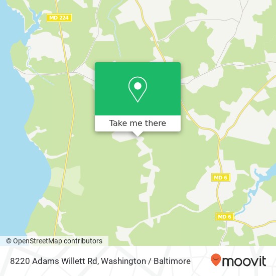 Mapa de 8220 Adams Willett Rd, Nanjemoy, MD 20662