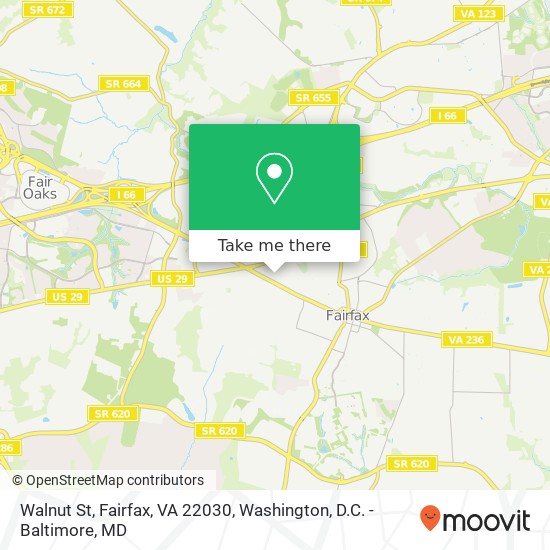 Mapa de Walnut St, Fairfax, VA 22030