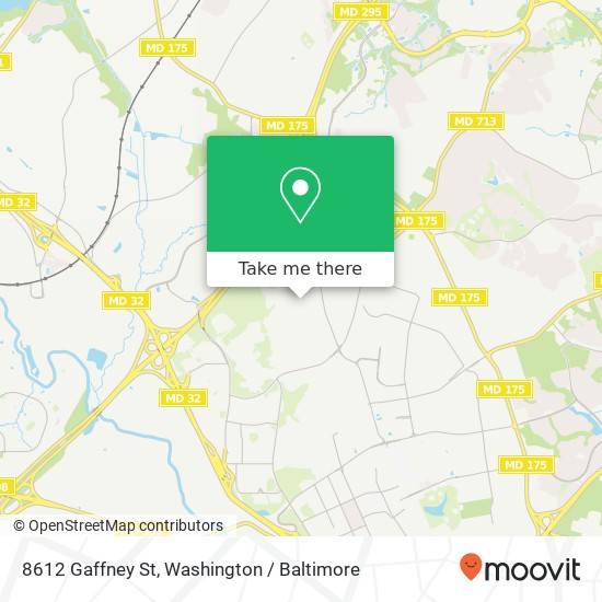 Mapa de 8612 Gaffney St, Fort Meade, MD 20755