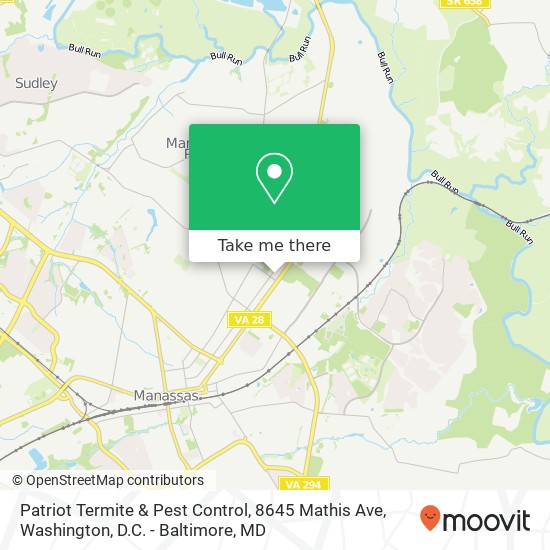 Mapa de Patriot Termite & Pest Control, 8645 Mathis Ave