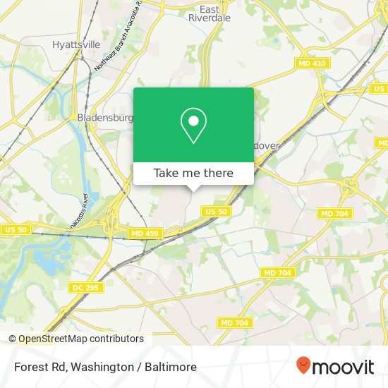 Forest Rd, Cheverly, MD 20785 map