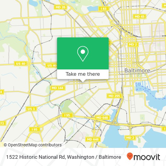 1522 Historic National Rd, Baltimore, MD 21223 map