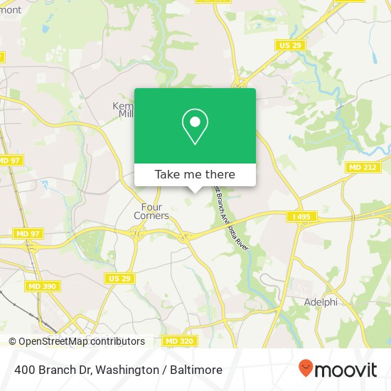 400 Branch Dr, Silver Spring, MD 20901 map