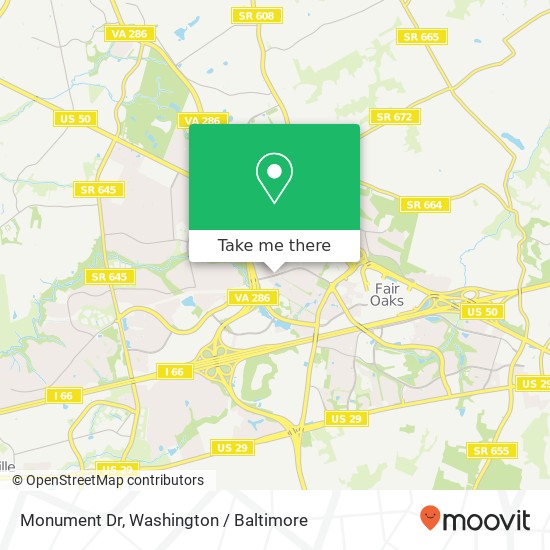 Mapa de Monument Dr, Fairfax, VA 22033