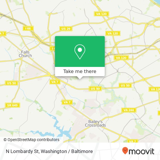 Mapa de N Lombardy St, Arlington, VA 22203