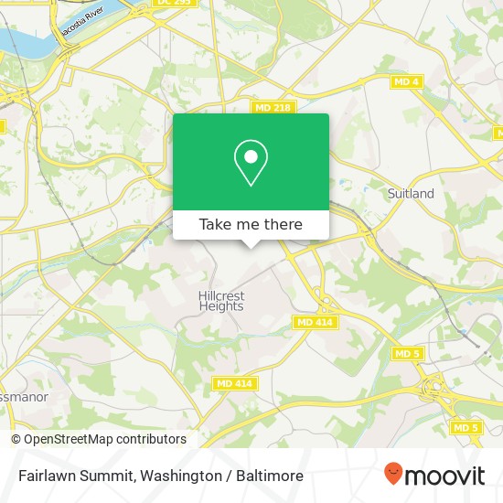 Mapa de Fairlawn Summit, Temple Hills (CAMP SPRINGS), MD 20748