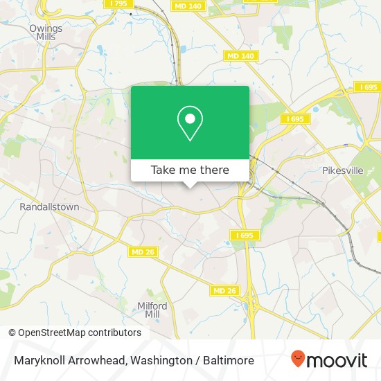 Mapa de Maryknoll Arrowhead, Pikesville, MD 21208