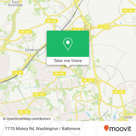 Mapa de 7770 Muncy Rd, Hyattsville (LANDOVER), MD 20785