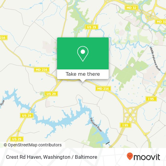 Crest Rd Haven, Laurel, MD 20723 map