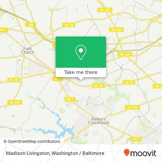 Mapa de Madison Livingston, Arlington, VA 22203