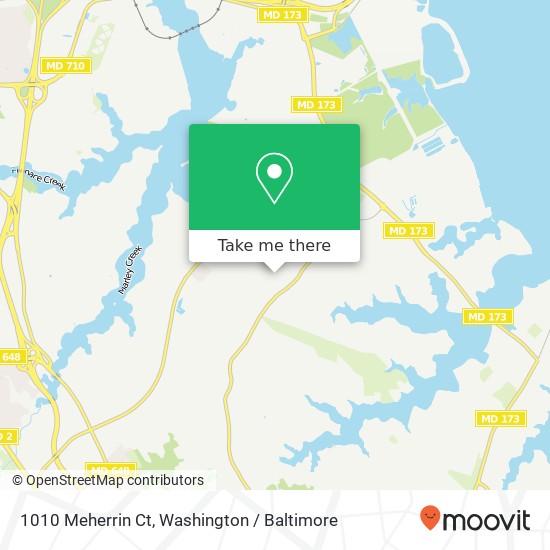 Mapa de 1010 Meherrin Ct, Glen Burnie, MD 21060