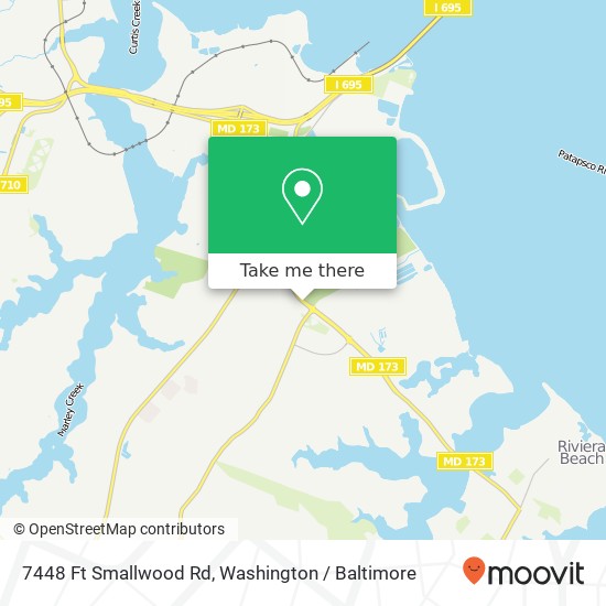 Mapa de 7448 Ft Smallwood Rd, Curtis Bay, MD 21226