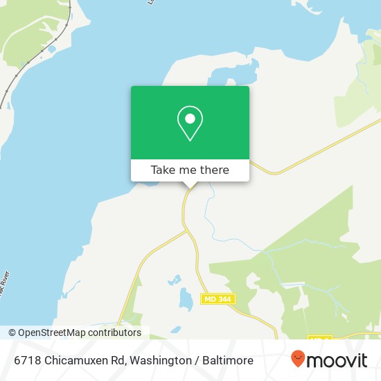 Mapa de 6718 Chicamuxen Rd, Indian Head, MD 20640