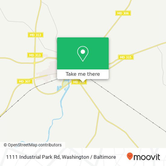 Mapa de 1111 Industrial Park Rd, Federalsburg, MD 21632
