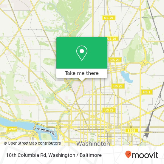 18th Columbia Rd, Washington, DC 20009 map