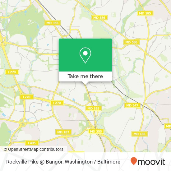 Mapa de Rockville Pike @ Bangor, Kensington, MD 20895