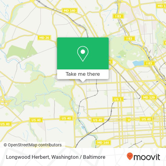 Mapa de Longwood Herbert, Baltimore, MD 21216