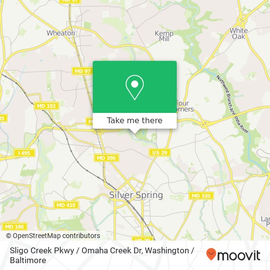Mapa de Sligo Creek Pkwy / Omaha Creek Dr, Silver Spring, MD 20901