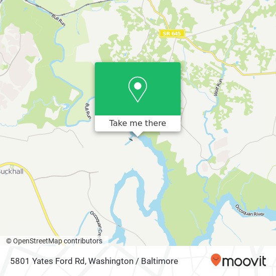 Mapa de 5801 Yates Ford Rd, Manassas, VA 20111