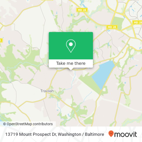 Mapa de 13719 Mount Prospect Dr, Rockville, MD 20850