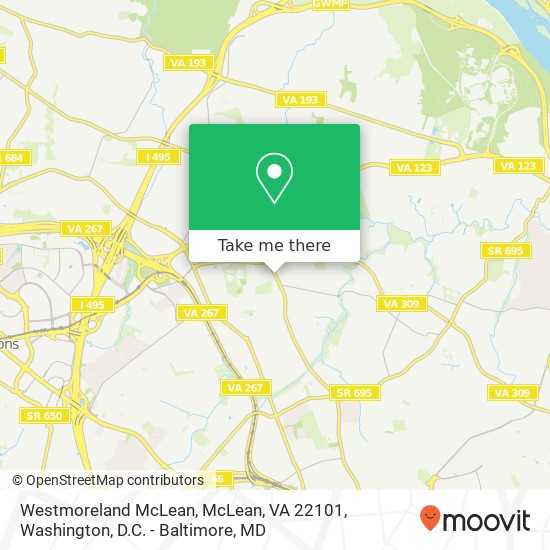Mapa de Westmoreland McLean, McLean, VA 22101