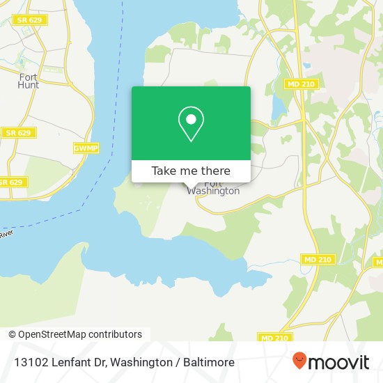 Mapa de 13102 Lenfant Dr, Fort Washington, MD 20744