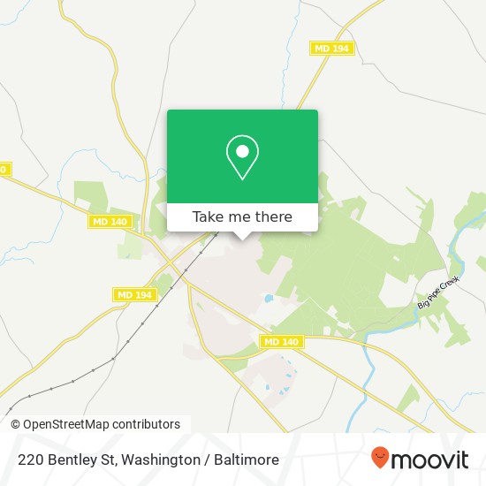 Mapa de 220 Bentley St, Taneytown, MD 21787